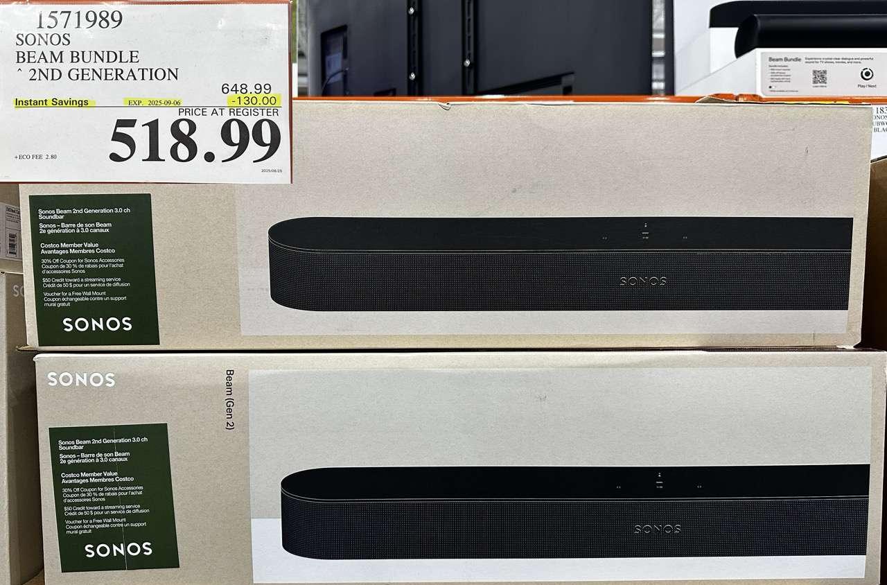 SONOS BEAM (GEN 2) BUNDLE at Costco