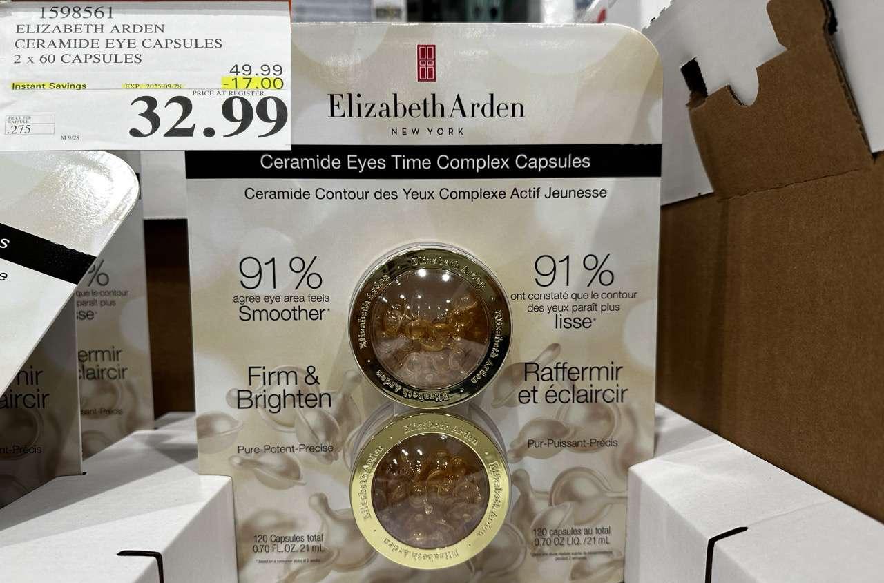 ELIZABETH ARDEN CERAMIDE EYE CAPSULES 2 X 60 CAPSULES at Costco