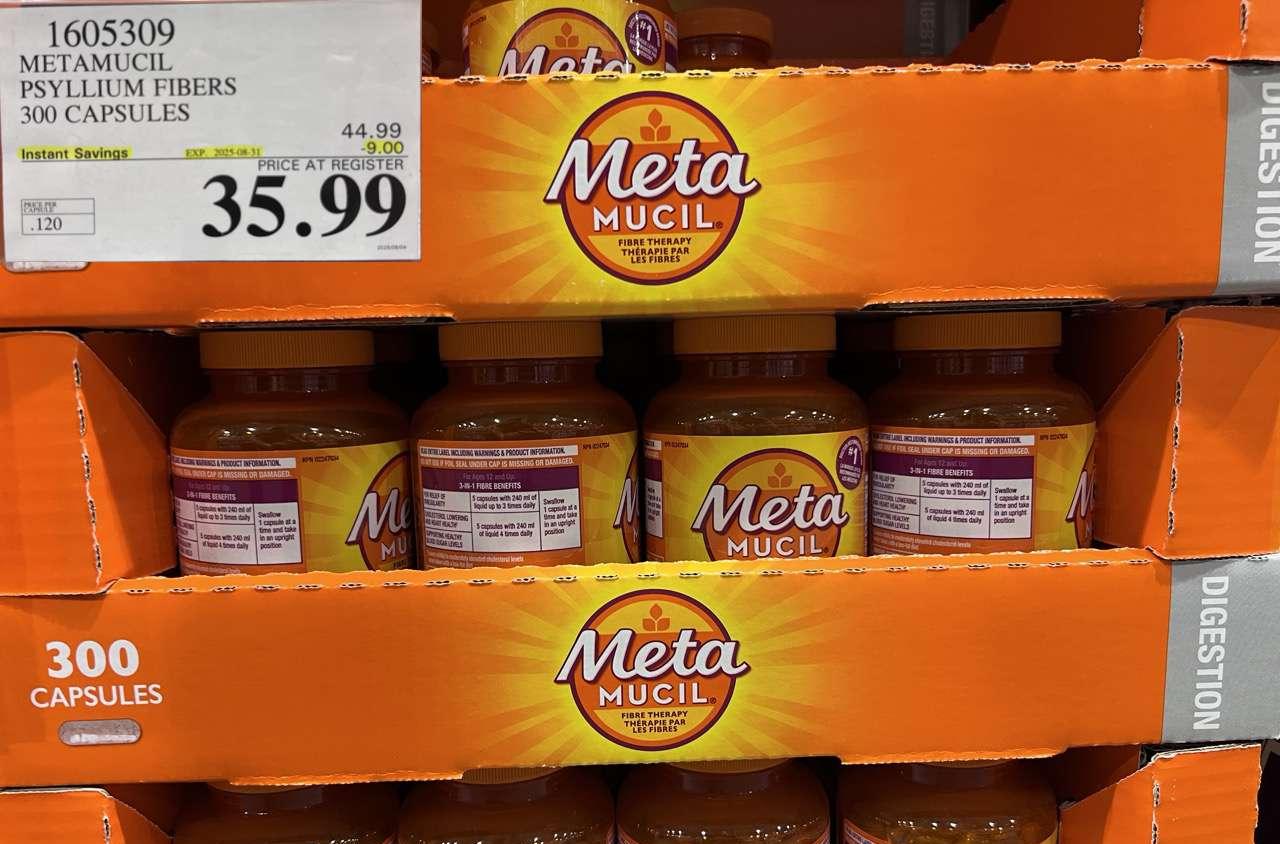 METAMUCIL PSYLLIUM FIBRES 300 CAPSULES at Costco