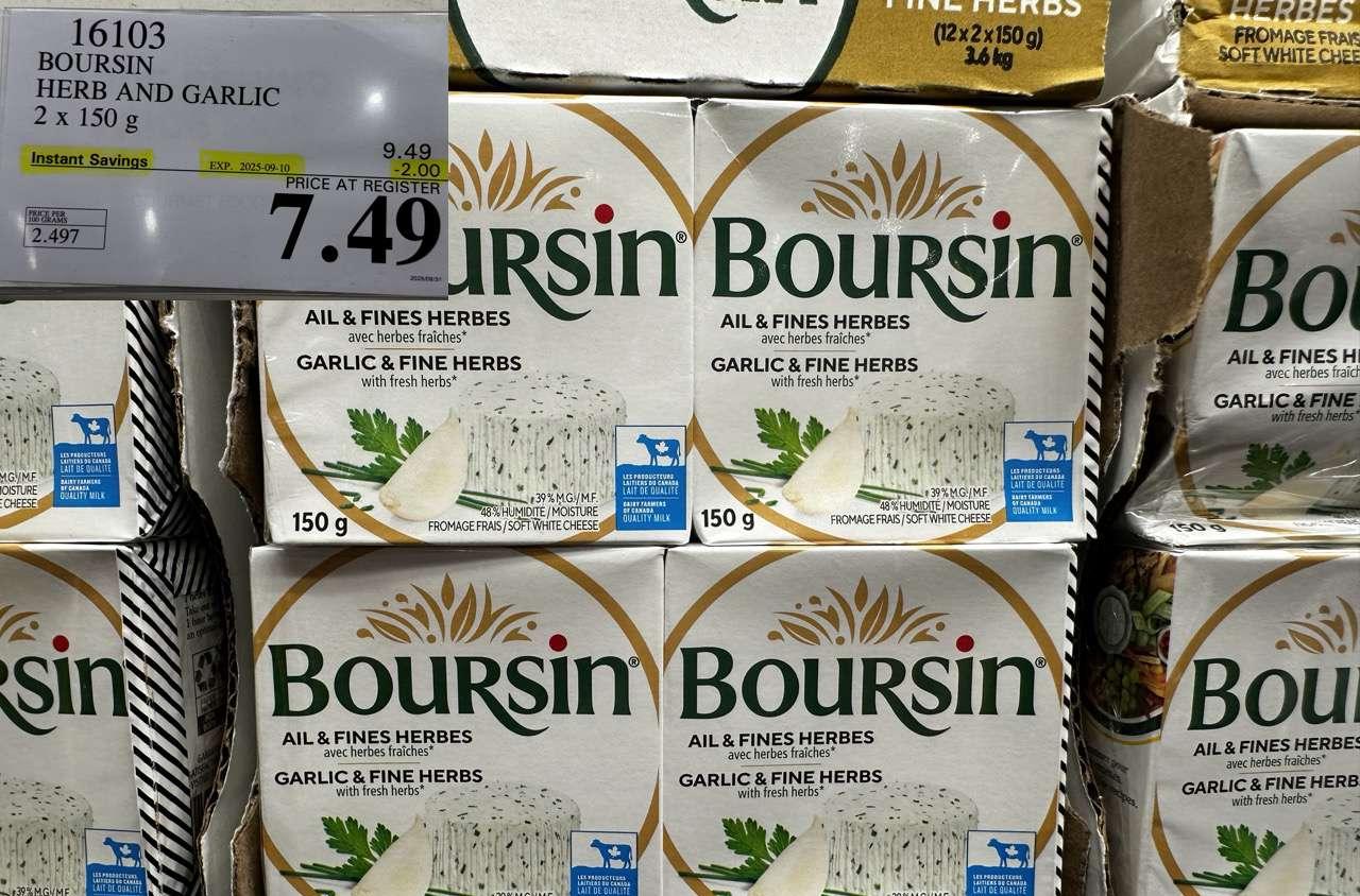 BOURSIN HERB AND GARLIC 2 x 150 g - Costco Canada deal - Save $2.00 - Food & Beverage