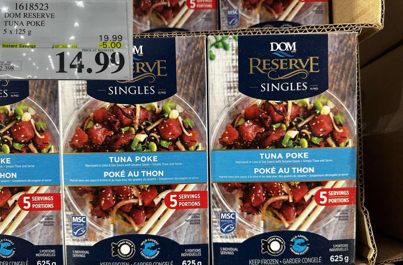 DOM RESERVE TUNA POKE 5 X 125 G - Costco Canada deal - Save $5.00 - Food & Beverage
