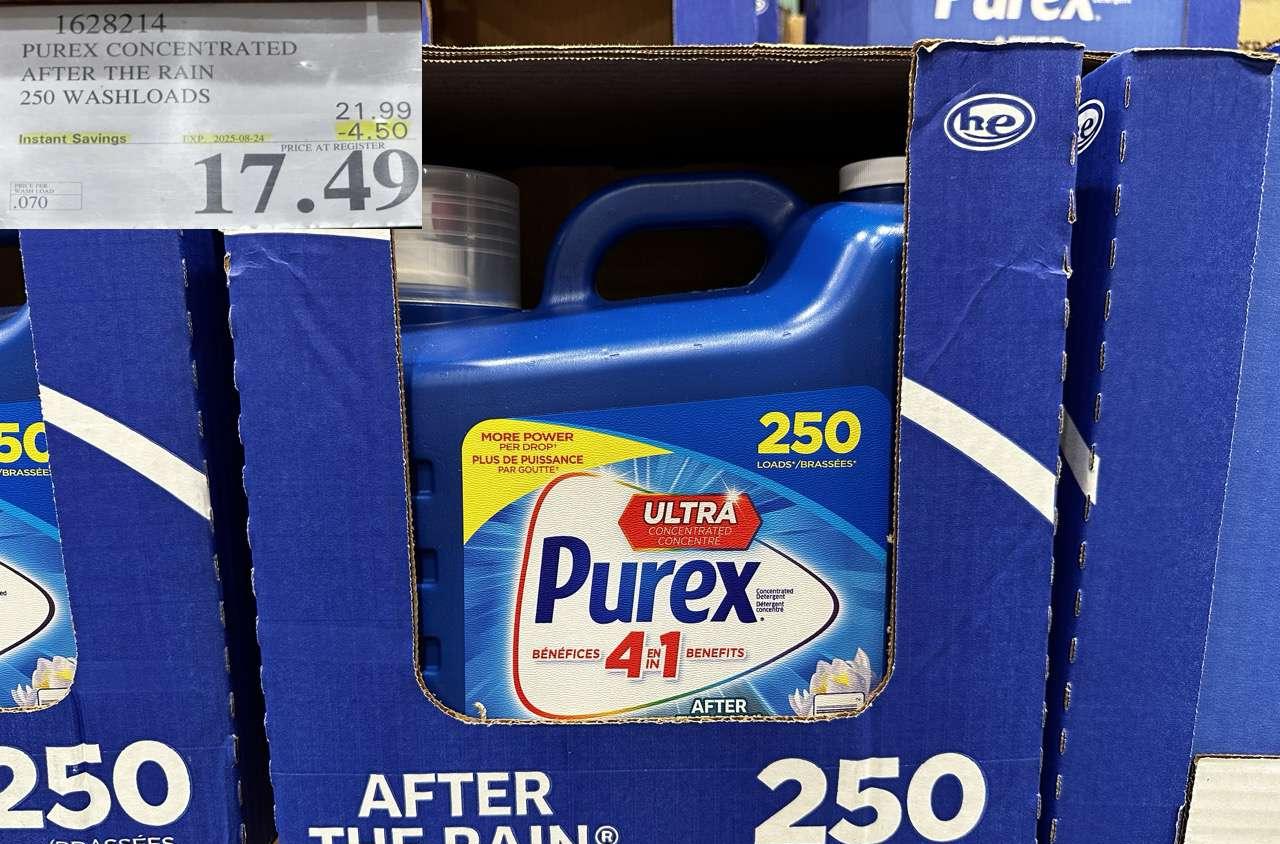 PUREX CONCENTRATED AFTER THE RAIN 250 WASHLOADS at Costco