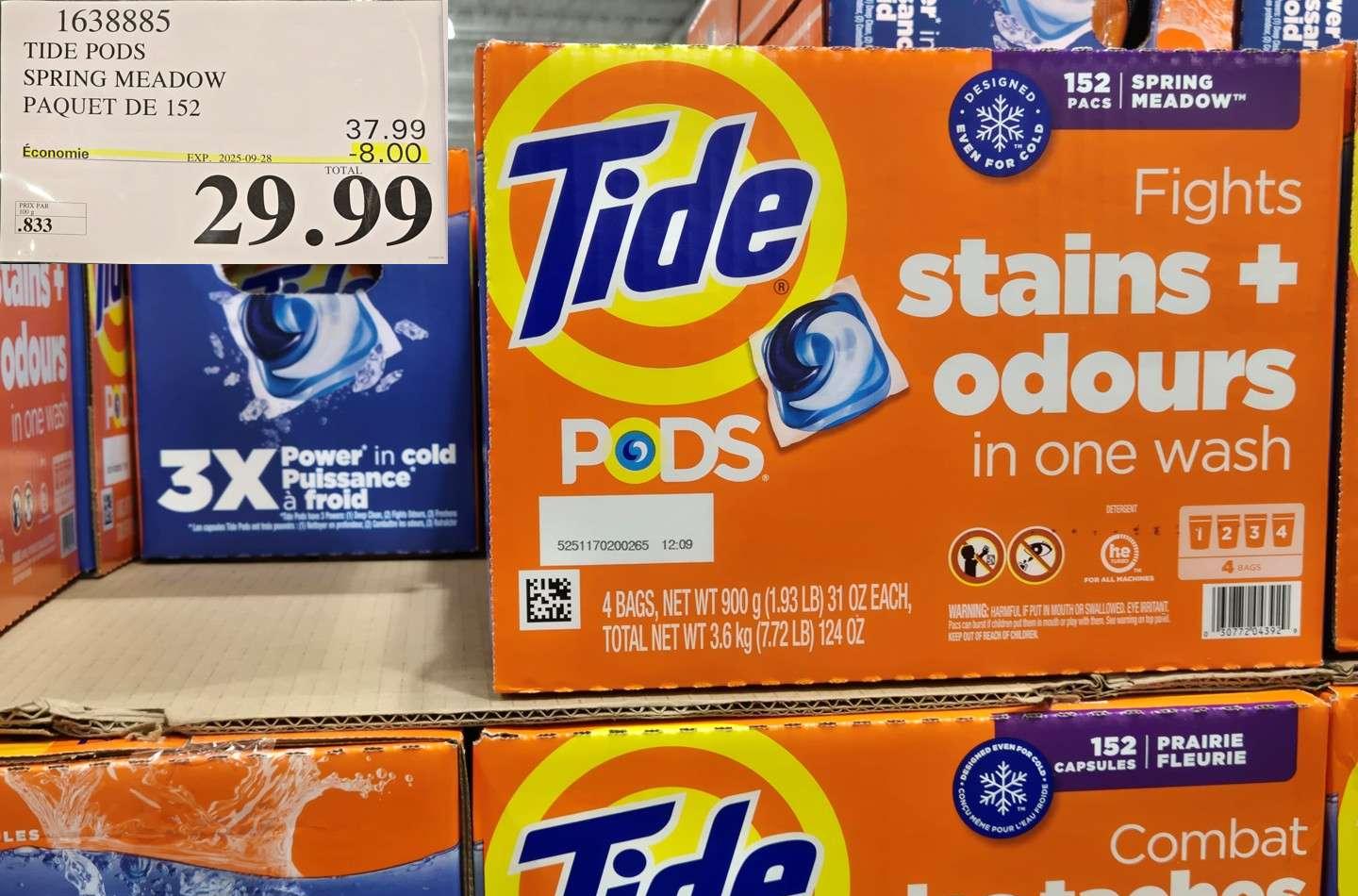 TIDE PODS SPRING MEADOW  PAQUET DE 152 at Costco