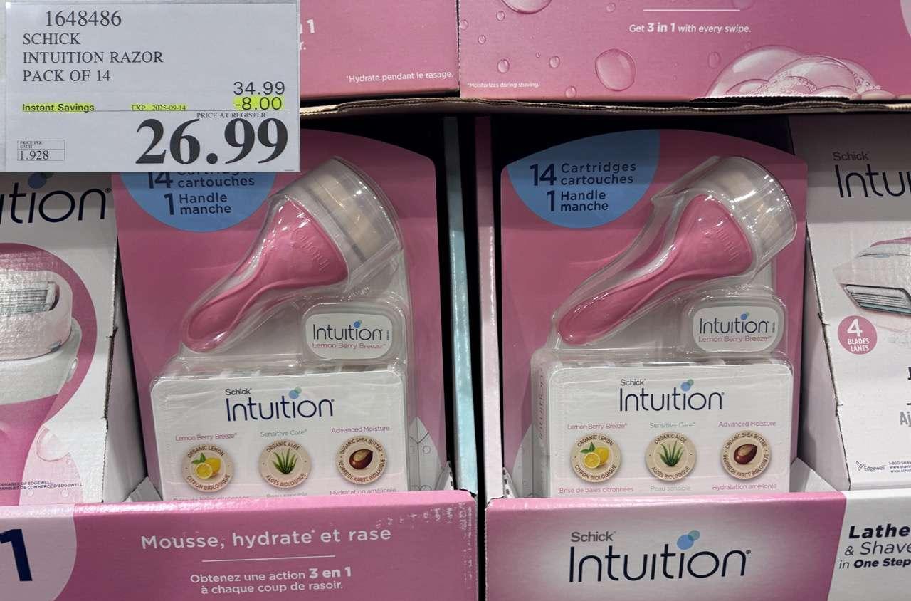 SCHICK INTUITION 14 CARTRIDGES + RAZOR at Costco