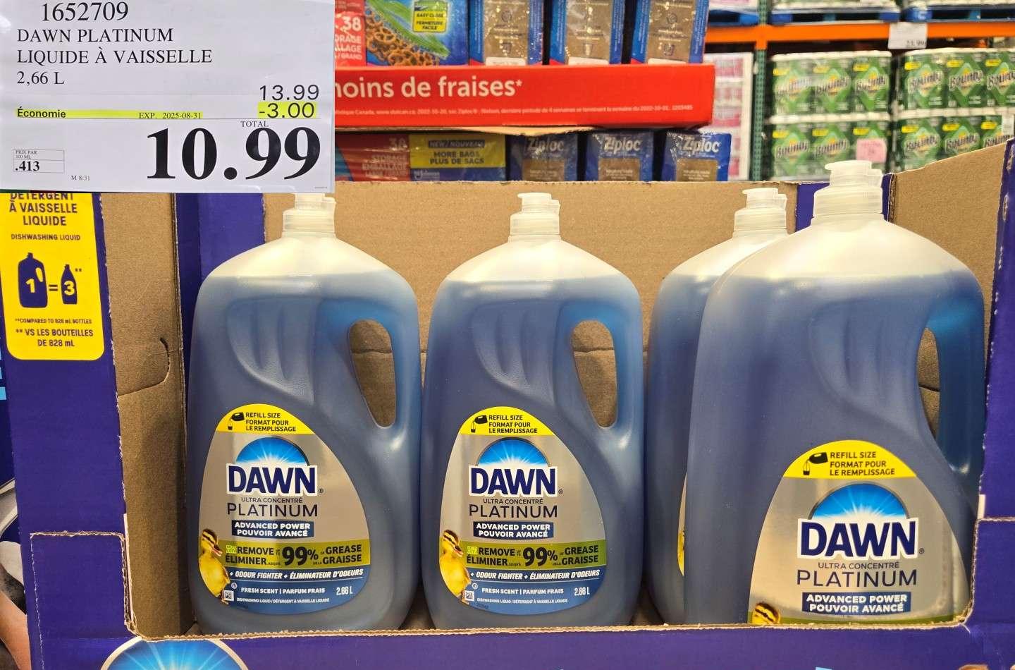 DAWN PLATINUM LIQUIDE A VAISSELLE  2,66 L at Costco