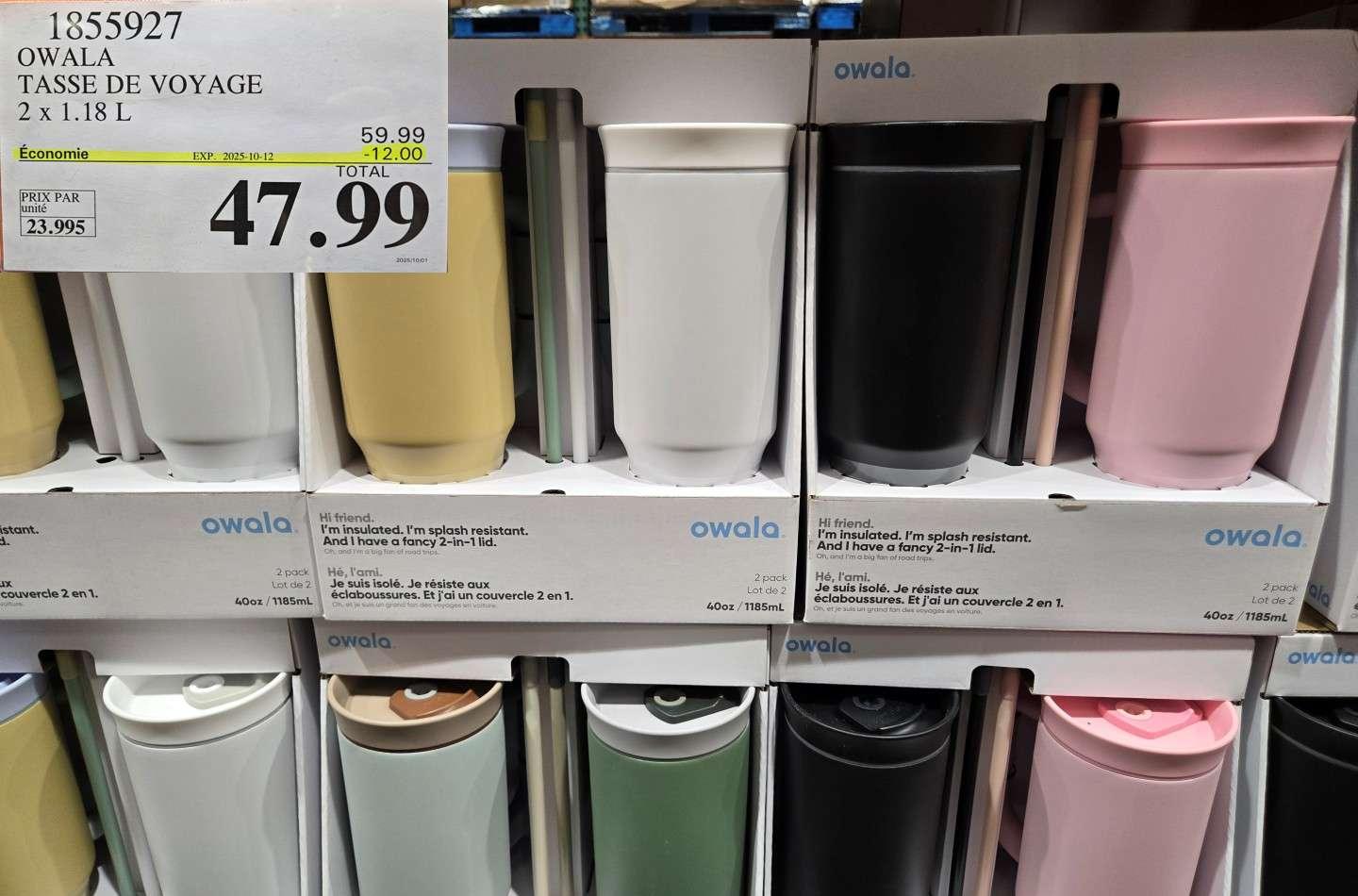 OWALA TASSE DE VOYAGE 2x 115 L at Costco