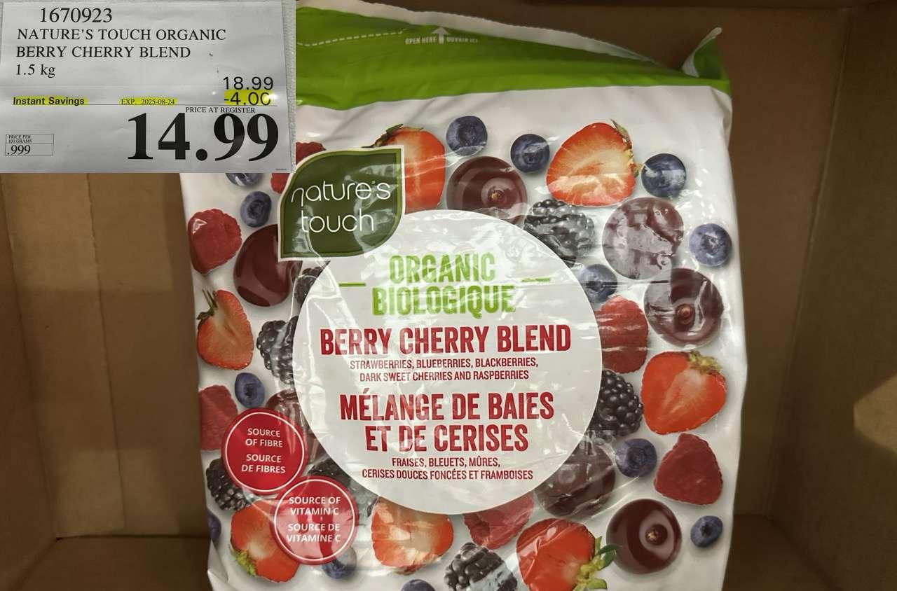 NATURE'S TOUCH ORGANIC BERRY CHERRY BLEND 1.5 KG at Costco