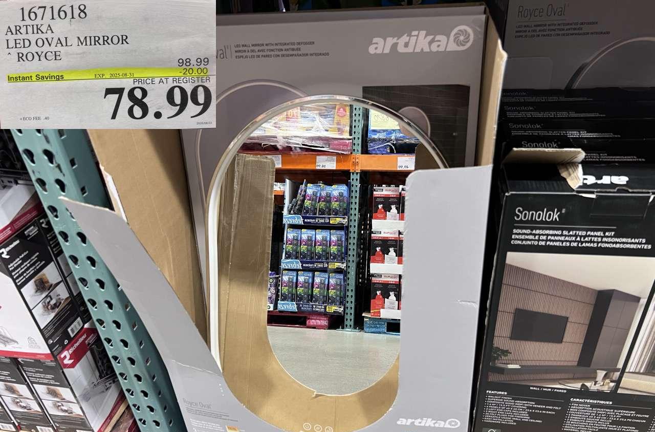 ARTIKA LED OVAL MIRROR ROYCE at Costco