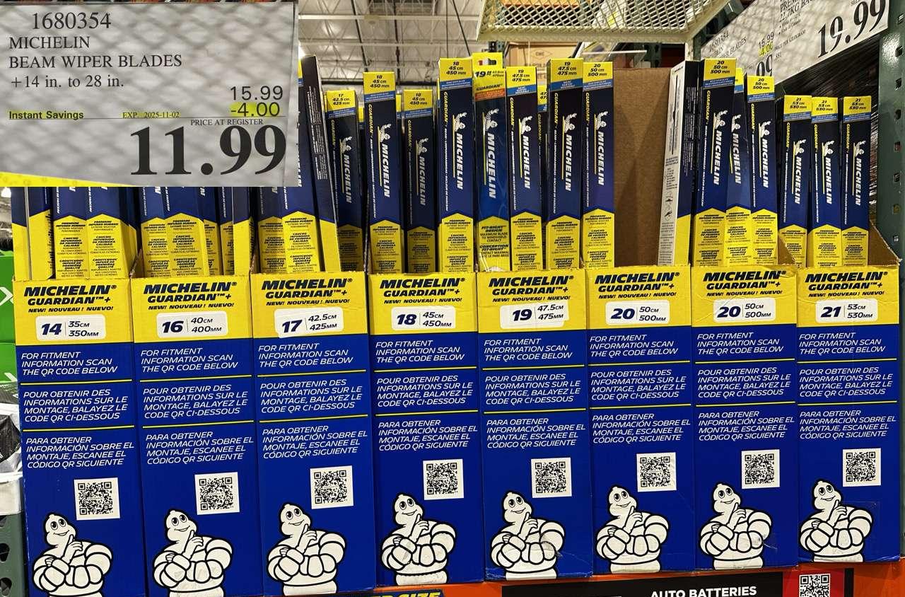 MICHELIN GUARDIAN + BEAM WIPER BLADES 14" X 28" - Costco Canada deal - Save $4.00 - Automotive