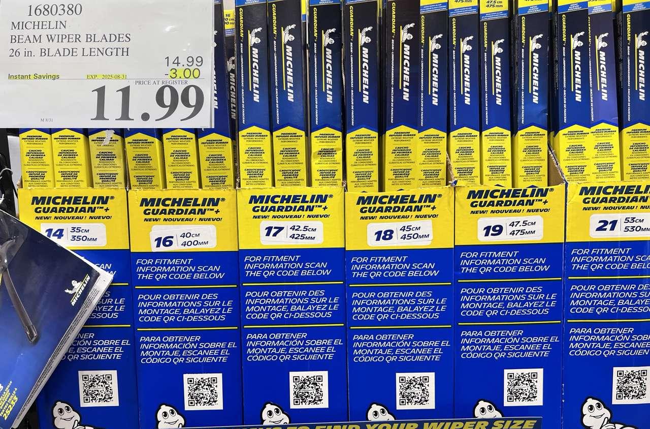 MICHELIN BEAM WIPER BLADES 26IN BLADE LENGTH at Costco