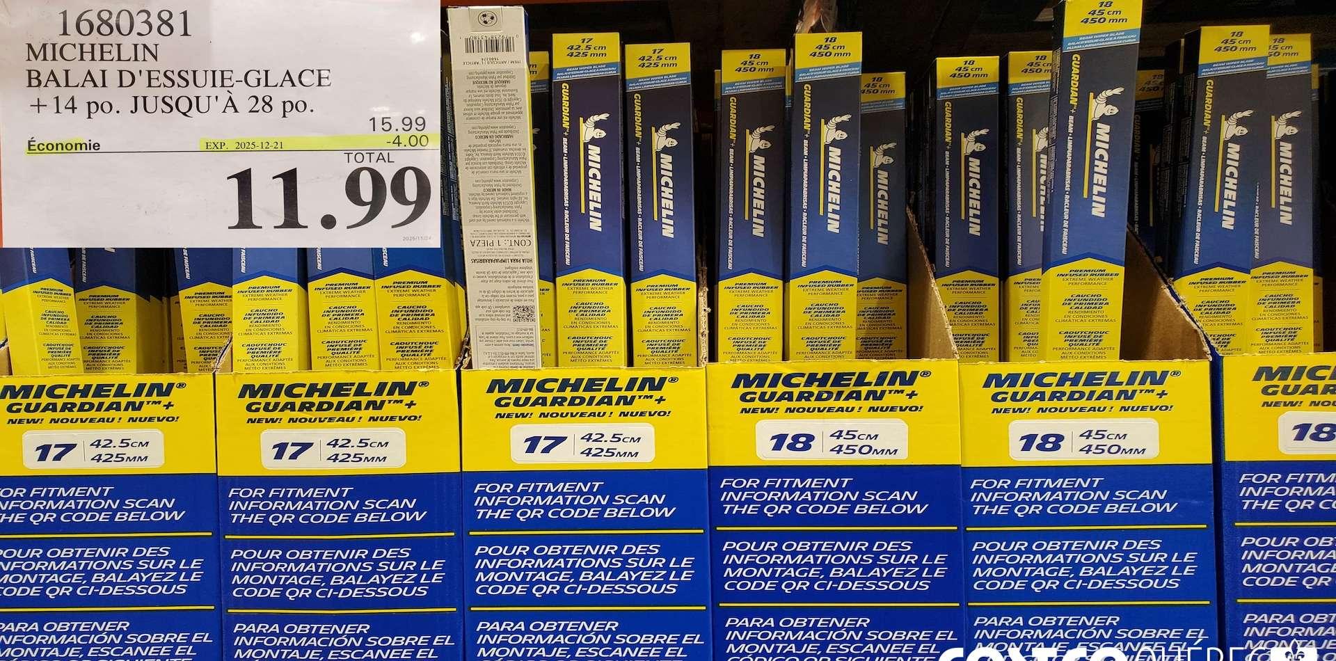 MICHELIN BALAI D'ESSUIE-GLACE +14 po. JUSQU'A 28 po. at Costco