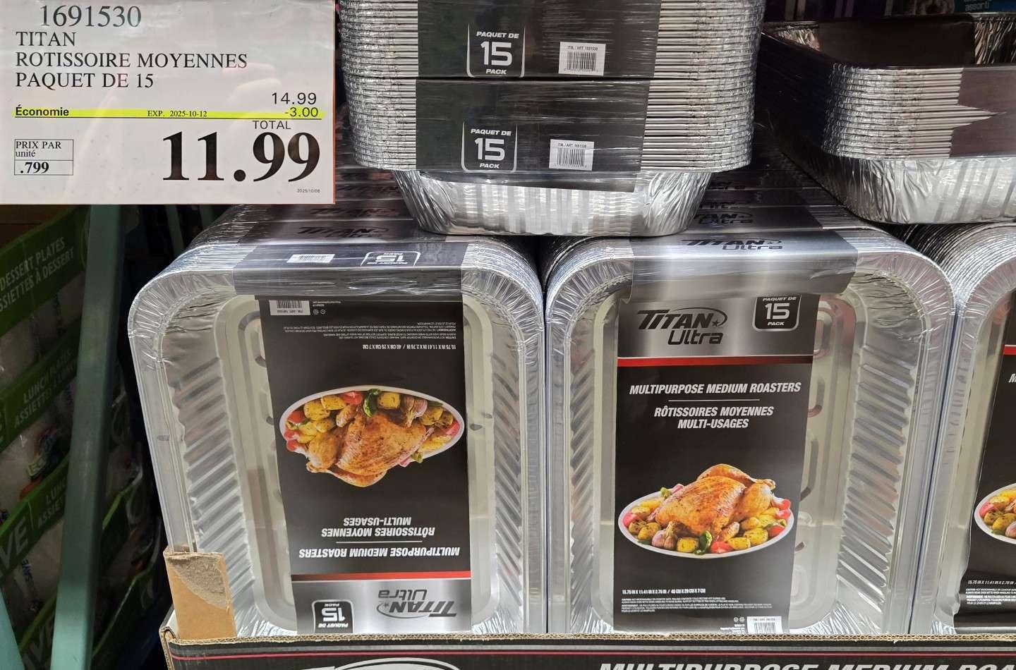 TITAN  ROTISSOIRE MOYENNES  PAQUET DE 15 at Costco