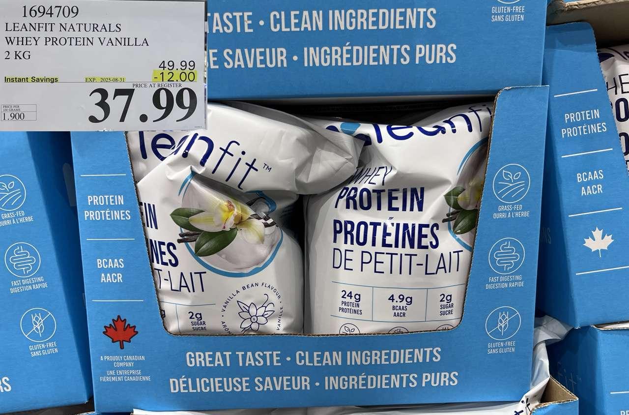 LEANFIT NATURALS WHEY PROTEIN VANILLA 2 KG at Costco