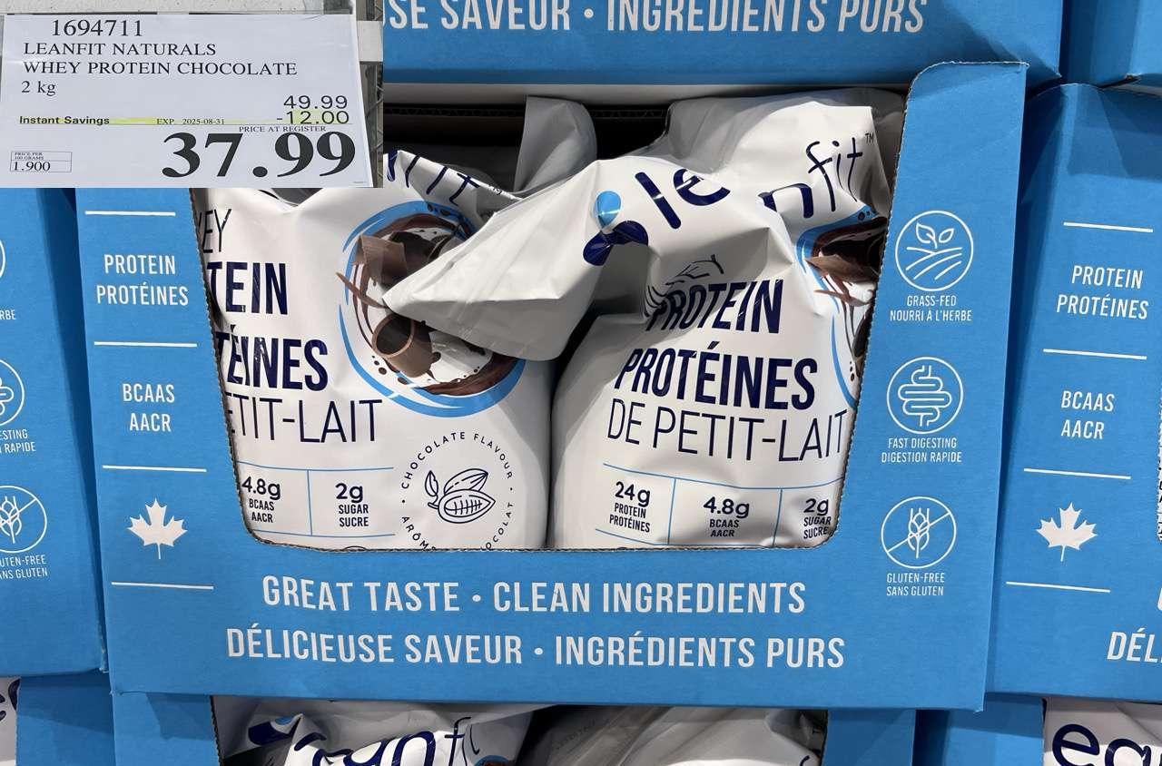 LEANFIT NATURALS WHEY PROTEIN CHOCOLATE 2 KG at Costco