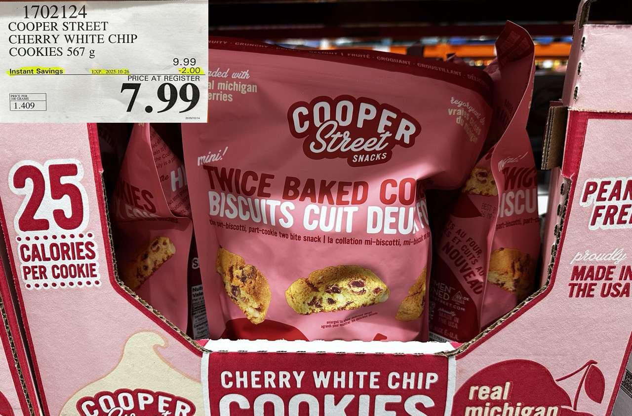 COOPER STREET CHERRY WHITE CHIP COOKIES 567G - Costco Canada deal - Save $2.00 - Food & Beverage