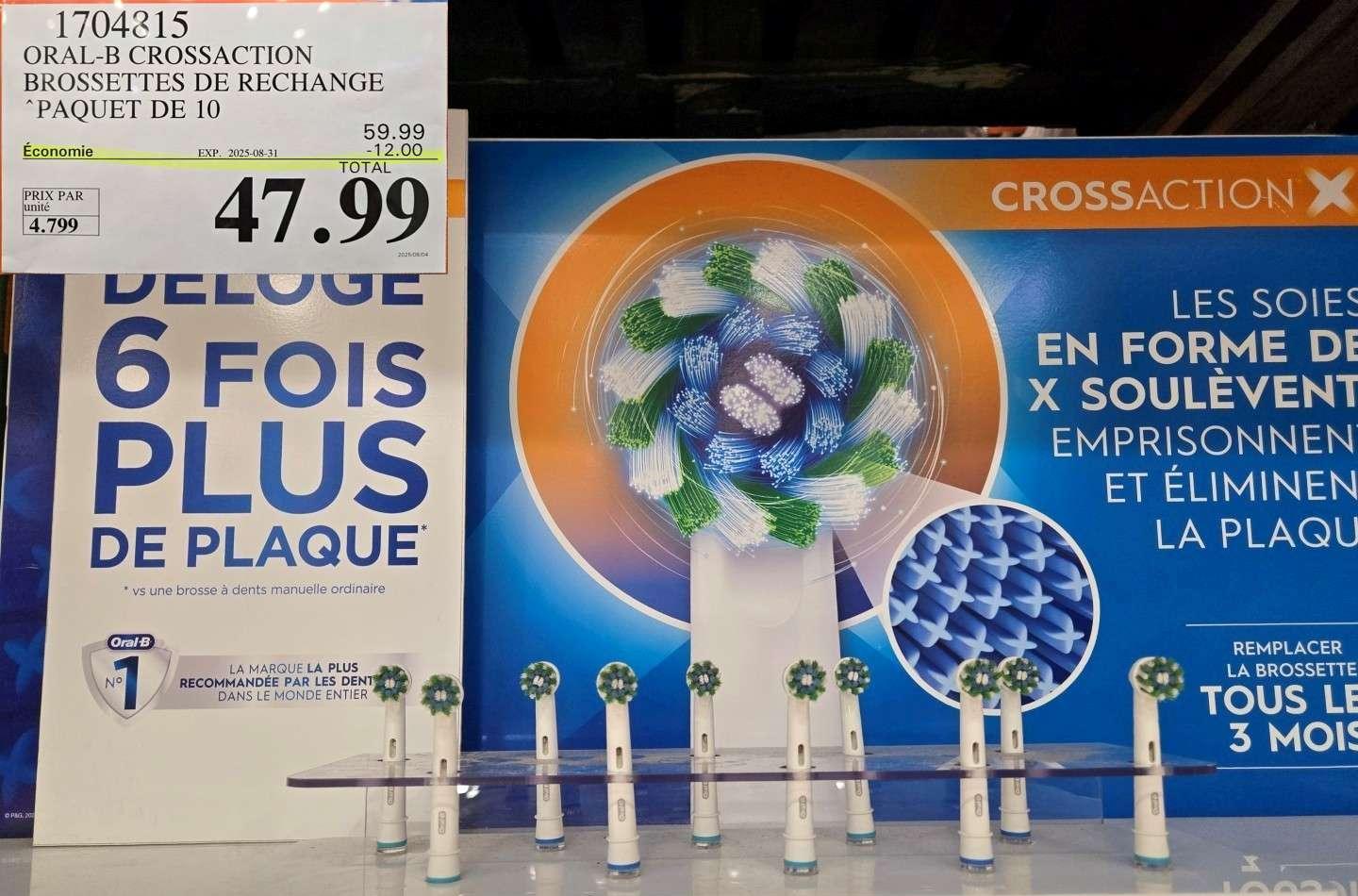 ORAL-B CROSSACTION TETES DE RECHANGE at Costco