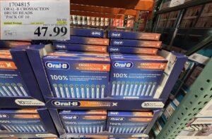 ORAL-B CROSSACTION BRUSH HEADS PACK OF 10 at Costco