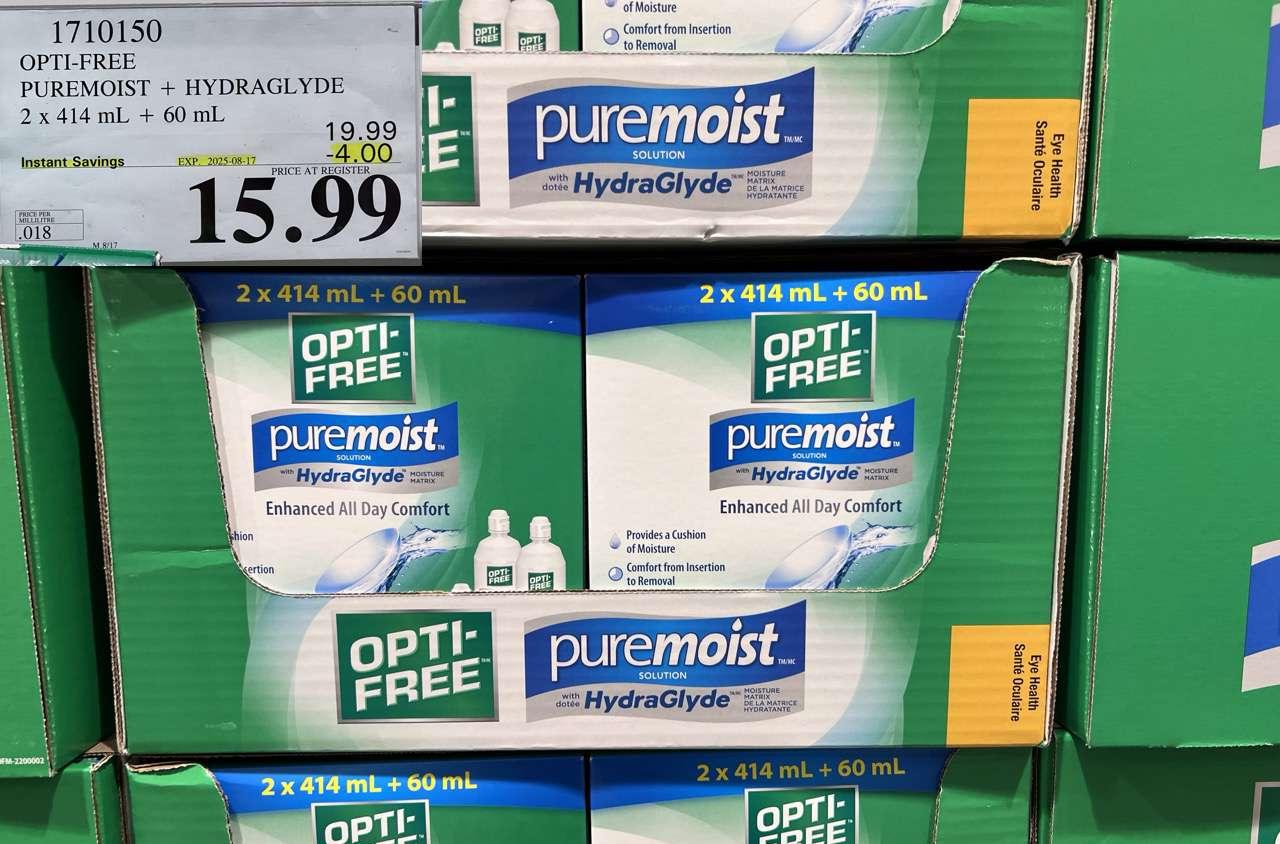 OPTI-FREE PUREMOIST 2 X 414 + 60 ML at Costco