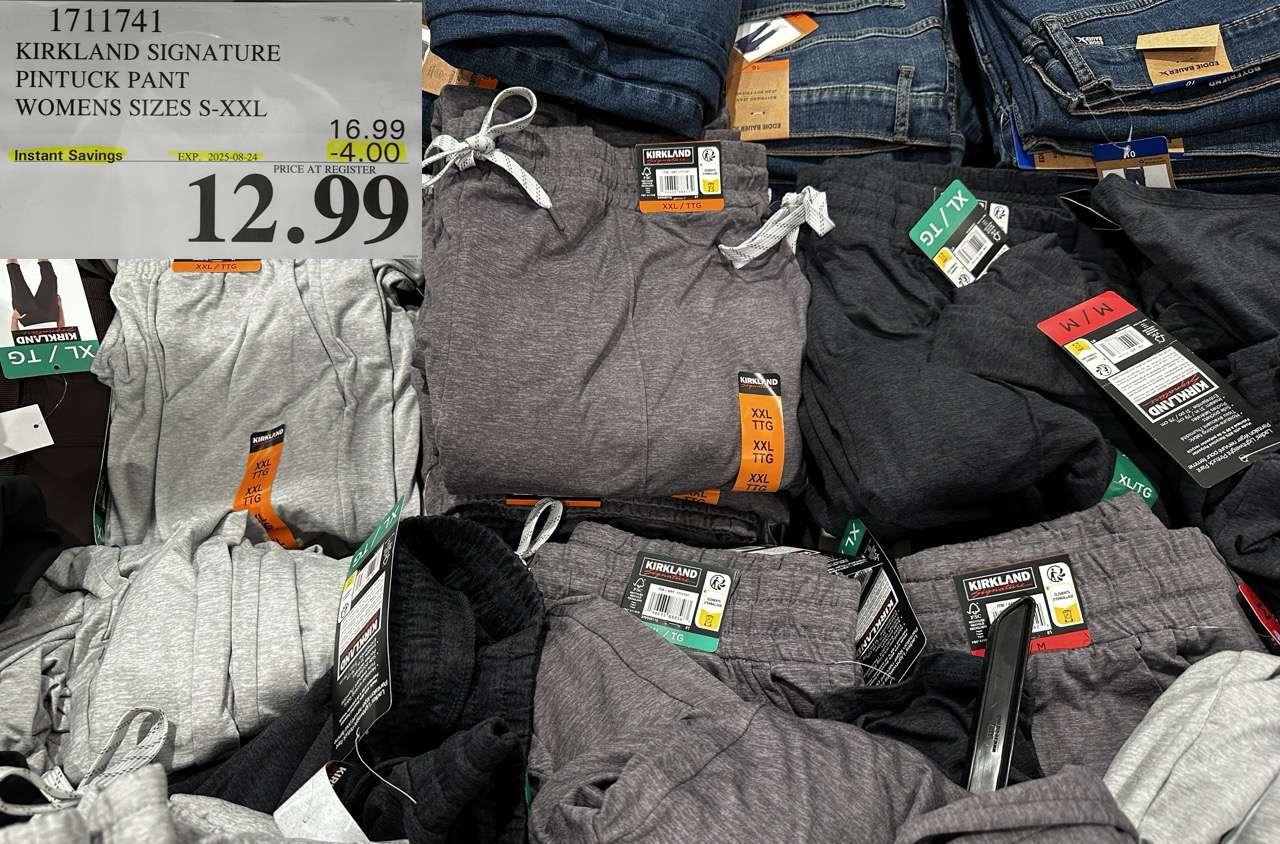 KIRKLAND SIGNATURE PINTUCK PANT WOMENS SIZES S-XXL at Costco