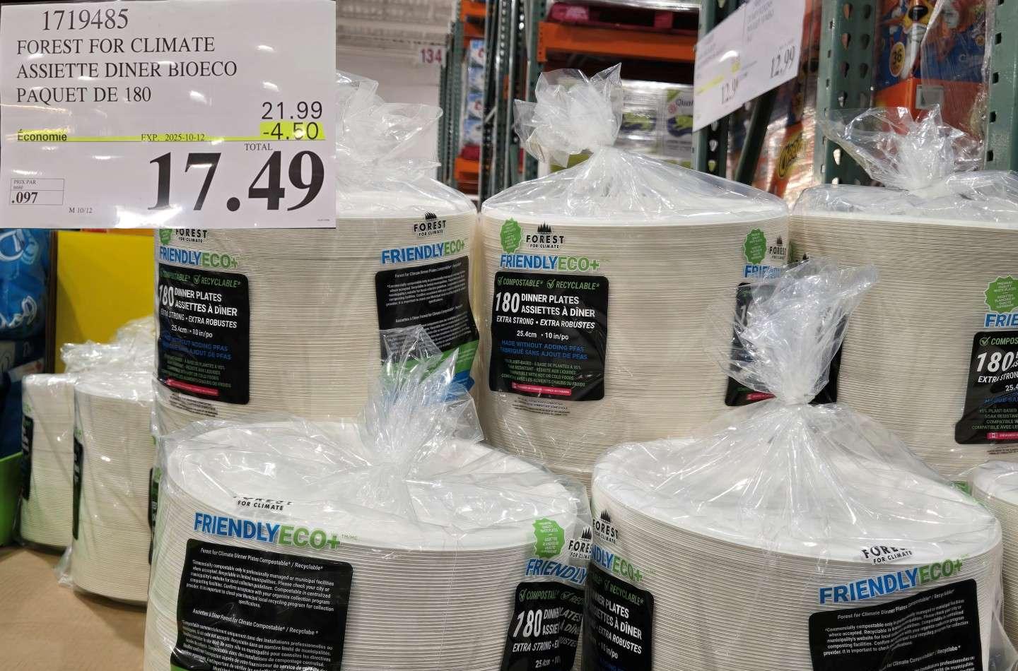 FOREST OR CLIMATE  ASSIETTE DINER BIOECO    PAQUET DE 180 at Costco