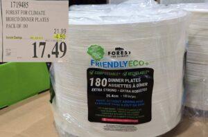 FOREST FOR CLIMATE BIOECO DINNER PLATES PACK OF 180 at Costco