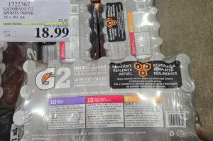 GATORADE G2 SPORTS DRINK 28 X 591 ML at Costco