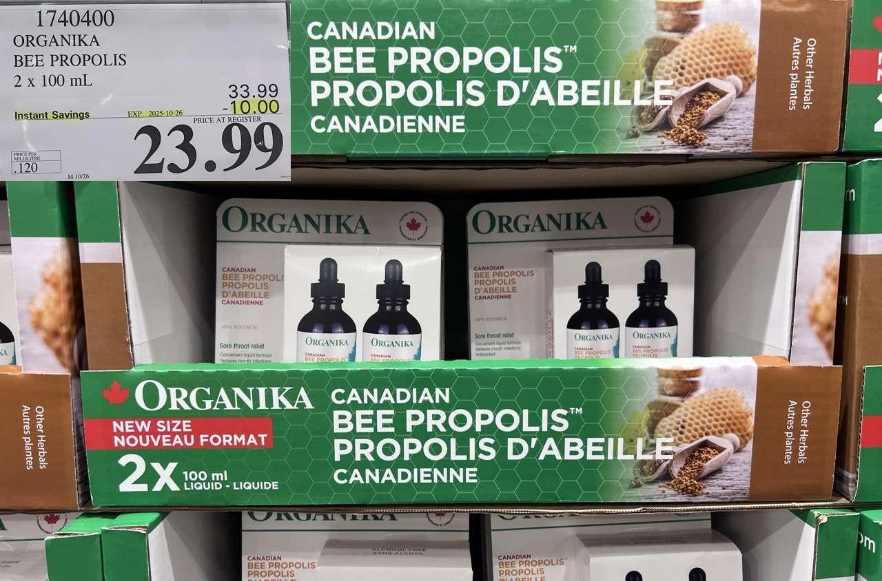 ORGANIKA BEE PROPOLIS 2 X 100ML - Costco Canada deal - Save $10.00 - Health and Beauty