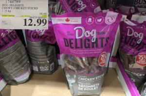 DOG DELIGHTS CHEWY CHICKEN STICKS 1.25 KG at Costco