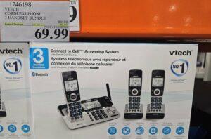 VTECH CORDLESS PHONE 3 HANDSET BUNDLE - Costco Canada deal - Save $30.00 - Electronics