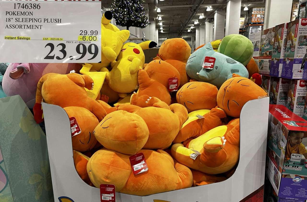 POKEMON 18" SLEEPING PLUSH ASSORTMENT at Costco