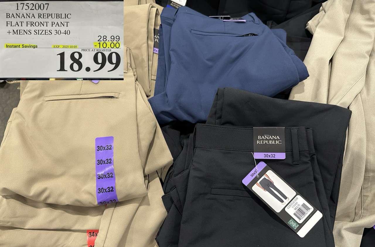 BANANA REPUBLIC TECH PANT MENS SIZES 30-40 at Costco
