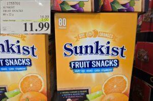 SUNKIST FRUIT SNACKS 80 X 22 G at Costco