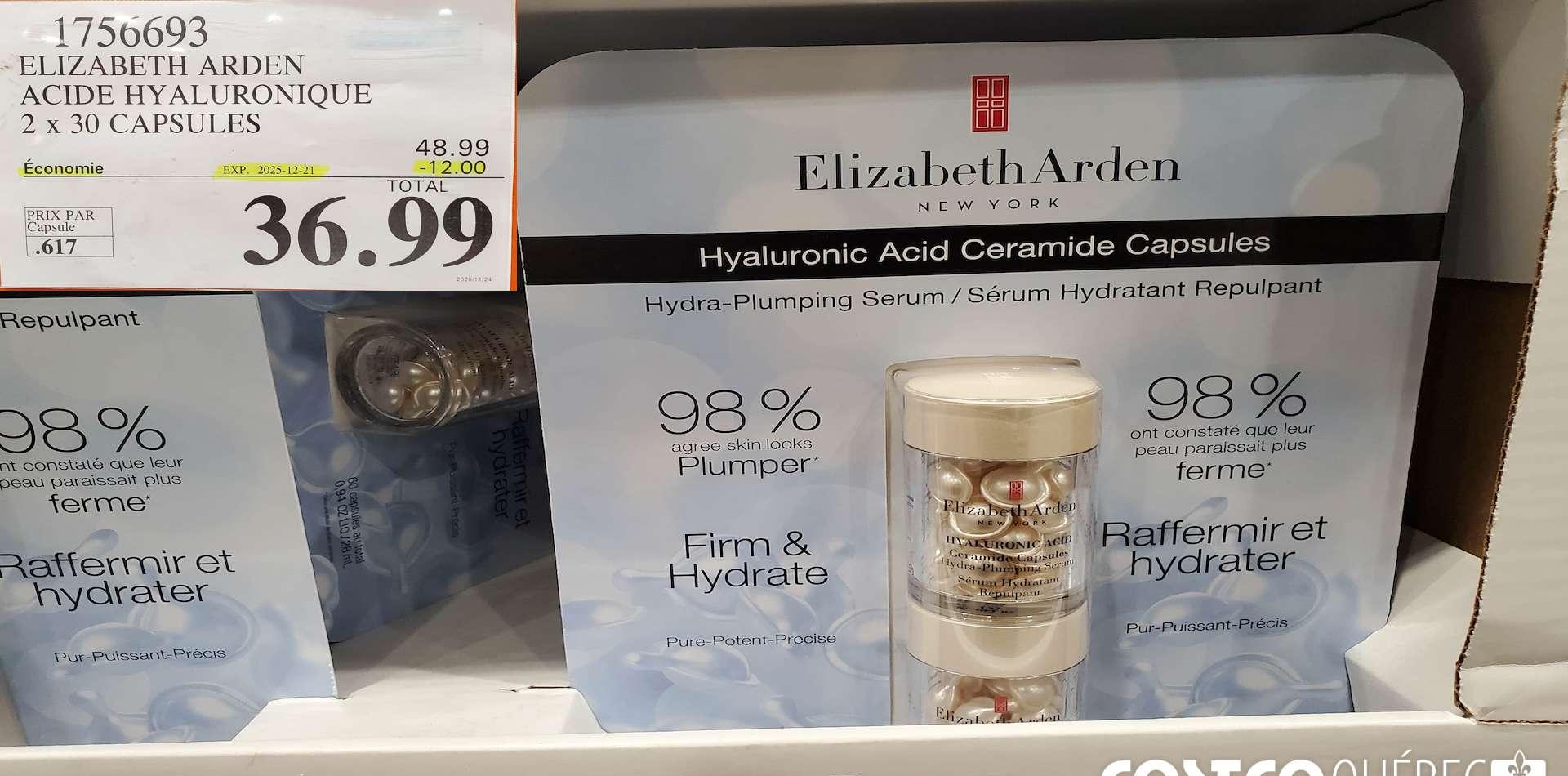 ELIZABETH ARDEN ACIDE HYALURONIQUE   2 x 30 CAPSULES at Costco