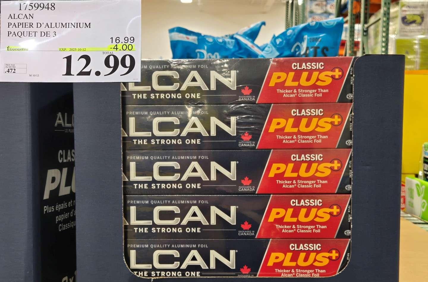 ALCAN  PAPIER D' ALUMINIUM    PAQUET DE 3 at Costco