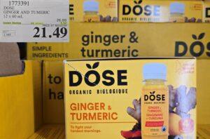 DOSE GINGER AND TUMERIC 12 x 60mL at Costco