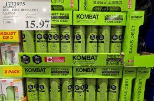 KOMBAT DEET FREE REPELLENT 4 x 200 g at Costco