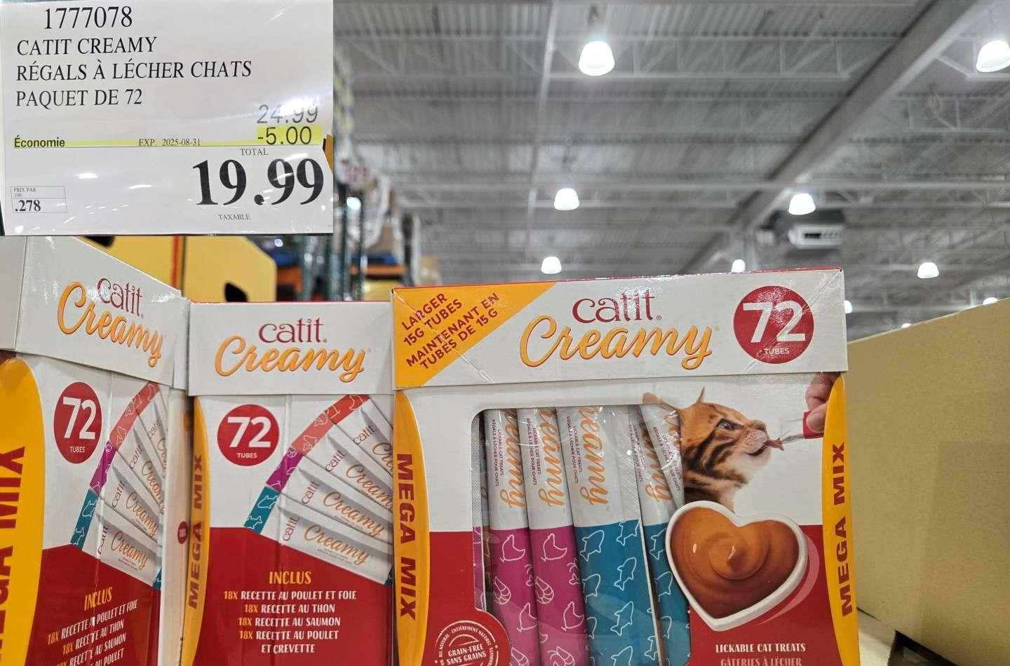 CATIT CREAMY REGALS A LECHER CHATS ~ PAQUET DE 72 at Costco