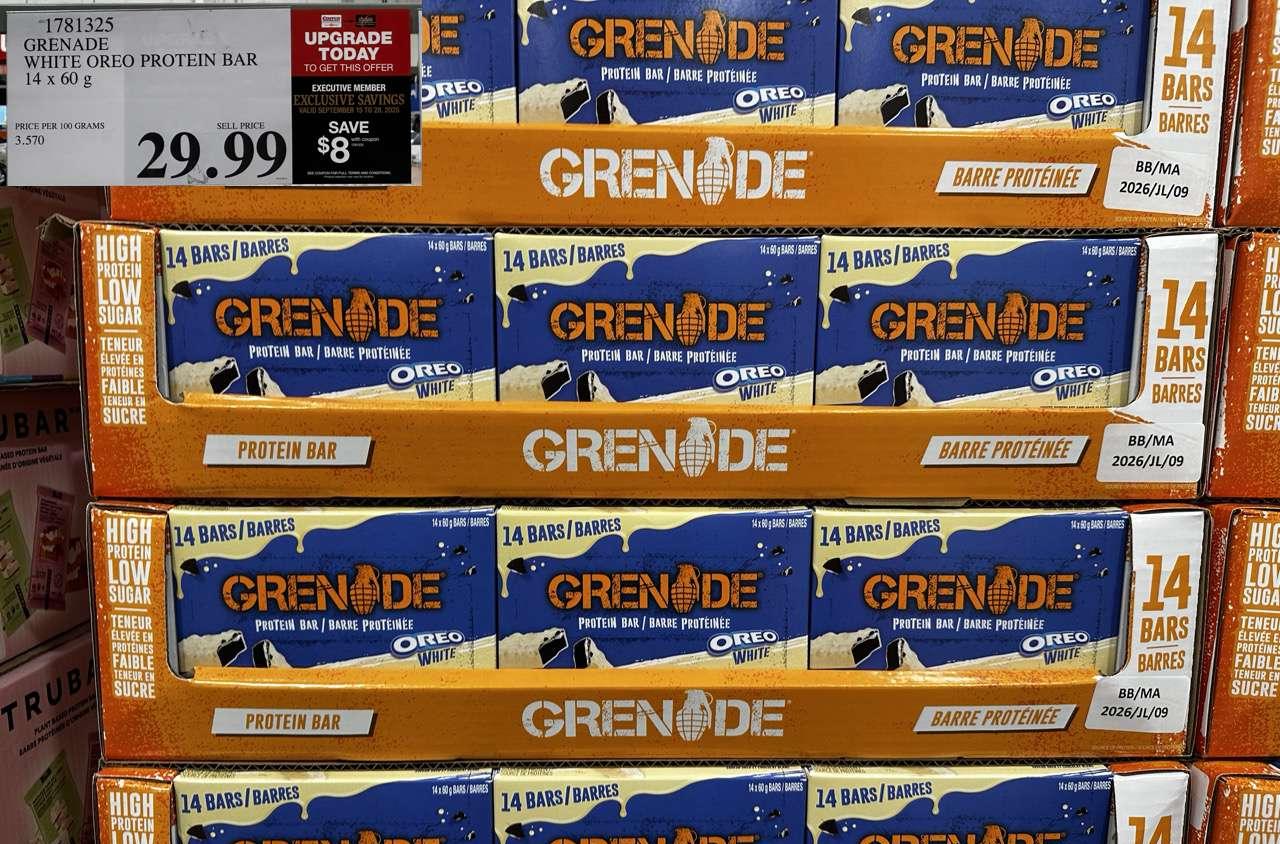 GRENADE WHITE OREO PROTEIN BAR 14 X 60G at Costco