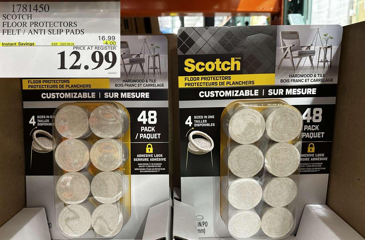 SCOTCH FLOOR PROTECTORS FELT / ANTI SLIP PADS at Costco