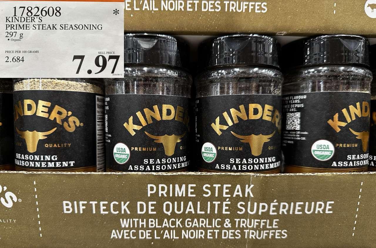 ORGANIC KINDER'S PRIME STEAK SEASONING 269G at Costco
