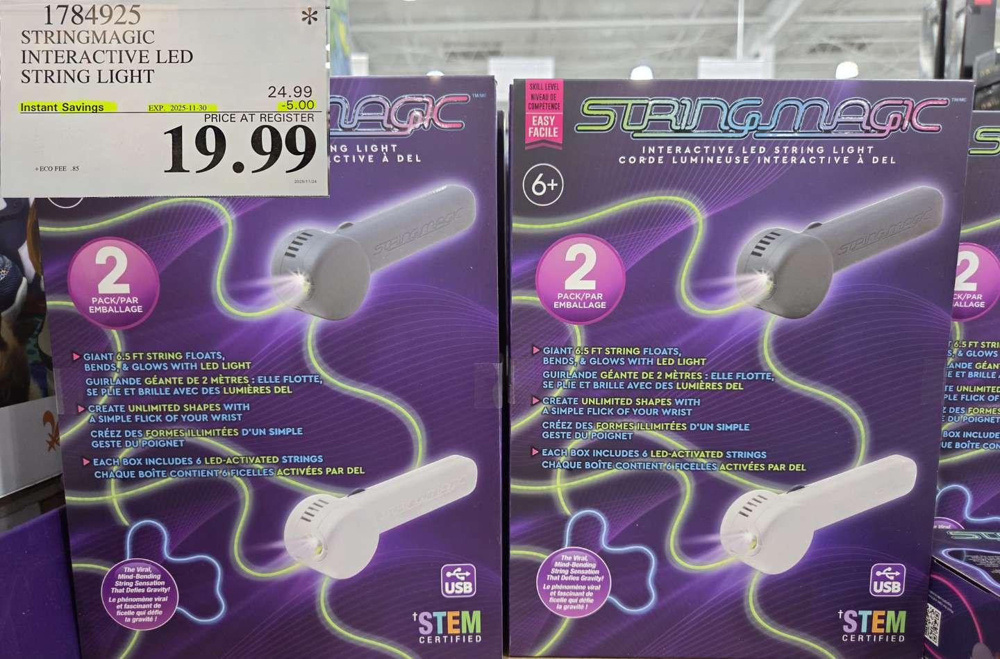 STRINGMAGIC INTERACTIVE LED STRING LIGHT - Costco Canada deal - Save $5.00 - Household Essentials