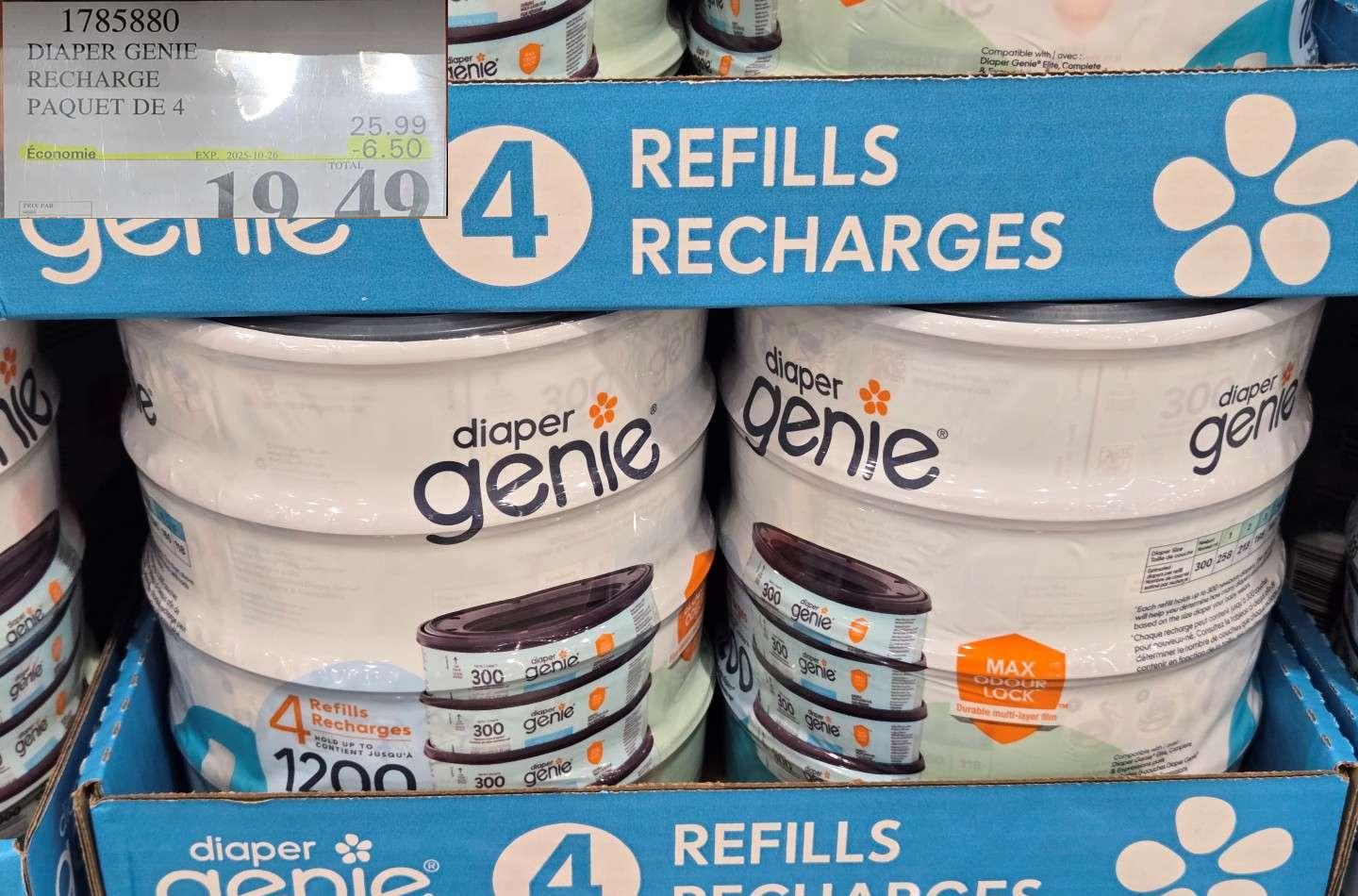 DIAPER GENIE RECHARGE   PAQUET DE 4 at Costco