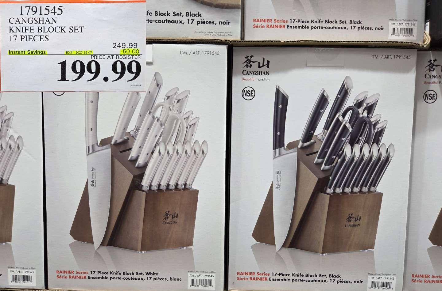 CANGSHAN KNIFE BLOCK SET 17 PIECES - Costco Canada deal - Save $50.00 - Home and Kitchen
