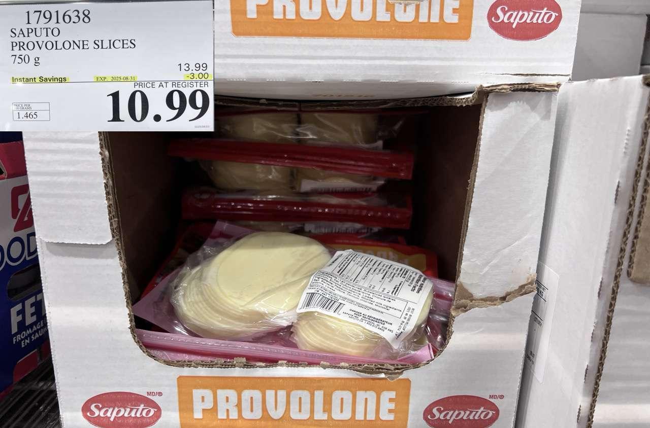 SAPUTO PROVOLONE SLICES 750G at Costco