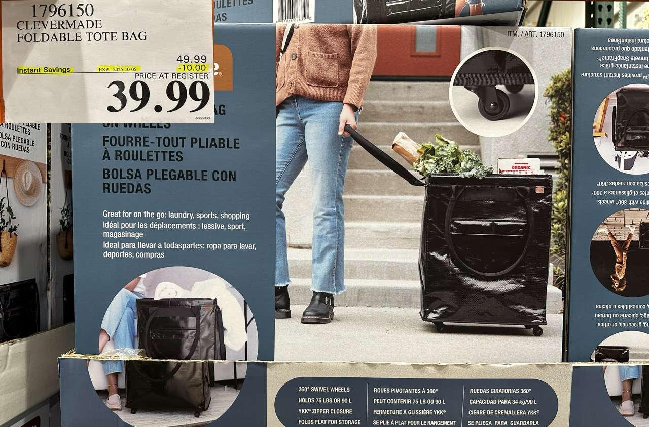 CLEVERMADE FOLDABLE TOTE BAG at Costco