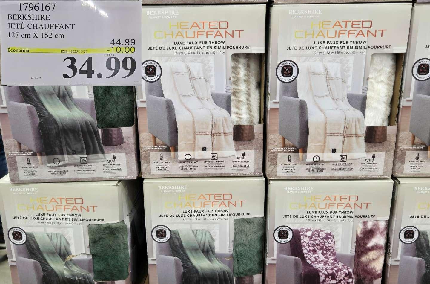 BERKSHIRE JETE CHAUFFANT  100 % Polyester at Costco