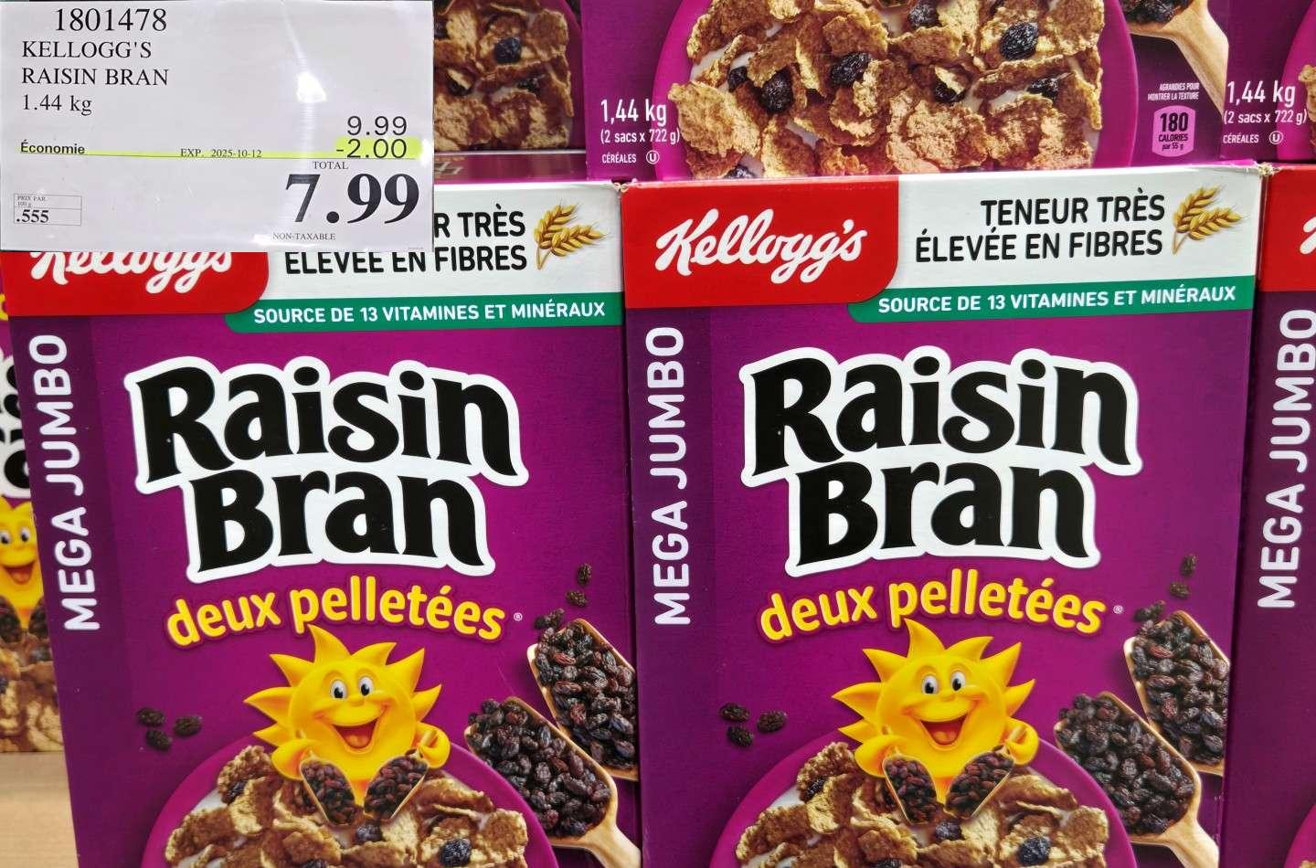 KELLOGG'S RAISIN BRAN 1.45 kG at Costco