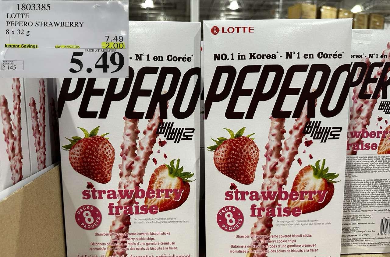 LOTTE PEPERO STRAWBERRY 8 X 32G at Costco