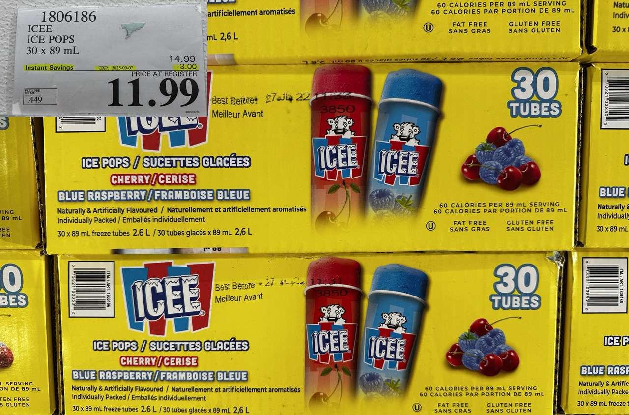 ICEE ICE POPS 30 X 89ML at Costco