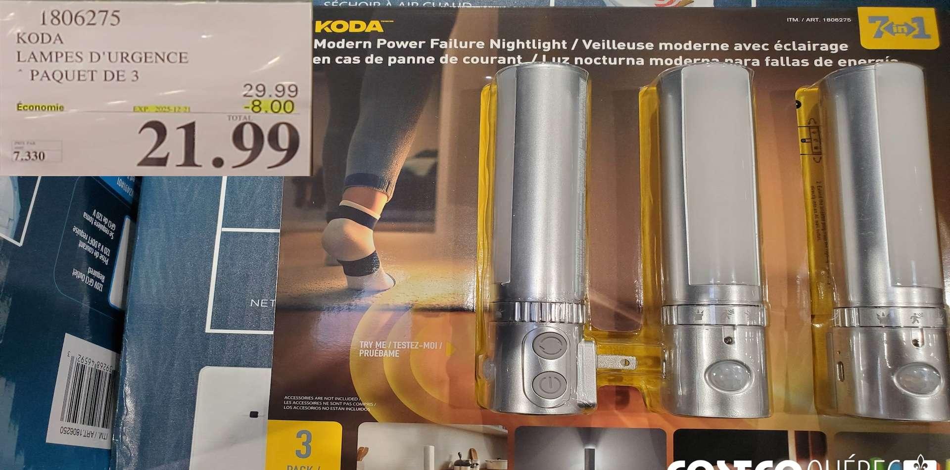 KODA LAMPES D'URGENCE ’ PAQUET DE 3 at Costco